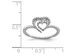 1/10 Carat (ctw) Diamond Sterling Silver Polished Heart Promise Ring - 8