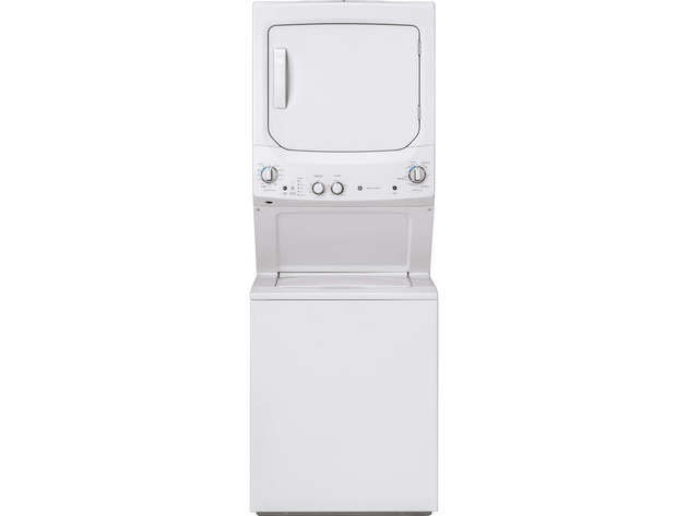 GE GUD27ESSMWW 27 inch White Electric Washer/Dryer Stacked Laundry Center