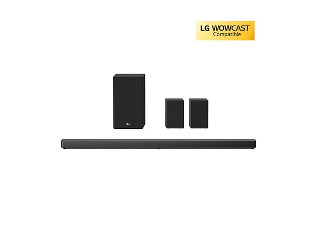 LG SN11RG 7.1.4 CH HiRes Audio Sound Bar w/ Surround Speakers, Dolby Atmos & Google Assistant Built-in (Refurbished)
