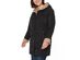 Jones New York Women's Plus Size Hooded Color Block Raincoat Black Size 3X