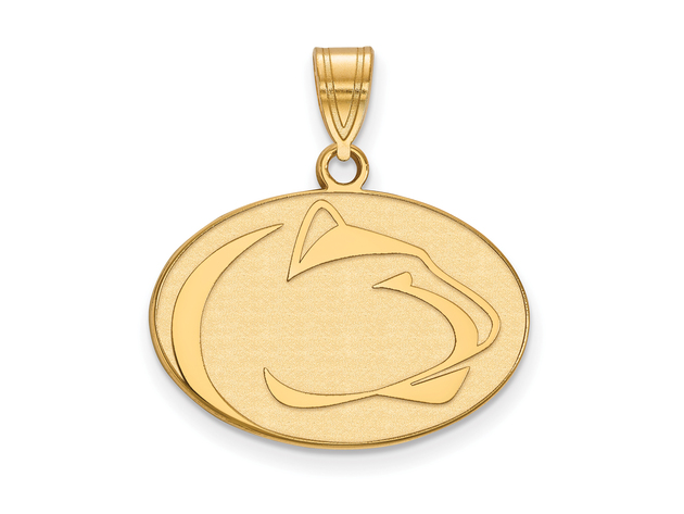 NCAA 14k Gold Plated Silver Penn State Medium Pendant