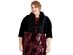 Jessica Howard Women's Plus Velvet Faux-Fur-Trim Shrug Jacket Black Size Extra Large