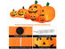 Costway Halloween 7.5 FT Inflatable Pumpkin Combo Decoration w/ Witch Black Cat - Orange