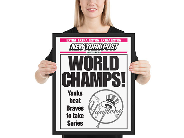 World Champs! 1996 Yankees World Series Framed Poster