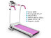 Costway 800W Folding Treadmill Electric /Support Motorized Power Running Fitness Machine - Pink