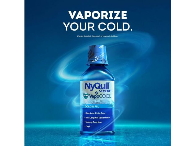 Vicks DayQuil and NyQuil Severe Cough, Cold and Flu Relief, Relieves Sore Throat, Fever, and Congestion, 8 Oz