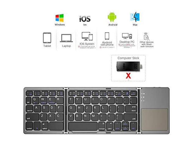 Mini Foldable Wireless Keyboard