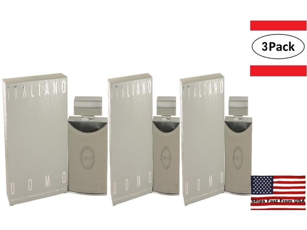 3 Pack Armaf Italiano Uomo by Armaf Eau De Toilette Spray 3.4 oz for Men
