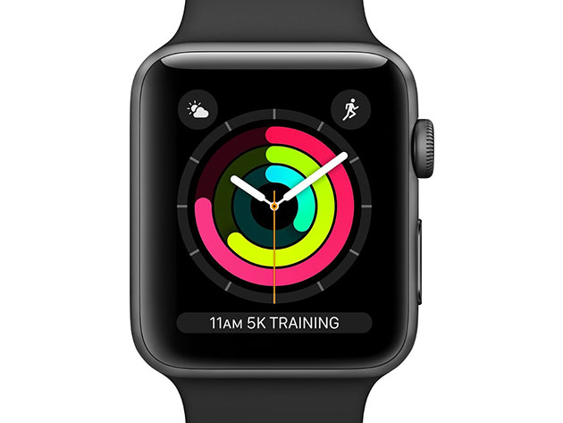Series 3 Apple Watch With GPS (42mm/Black Sports Band)