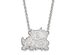 NCAA 10k White Gold Texas Christian U Large Pendant Necklace