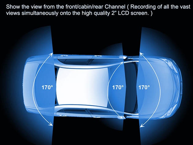Rexing S1 Pro Enhanced 3-Channel Dash Cam