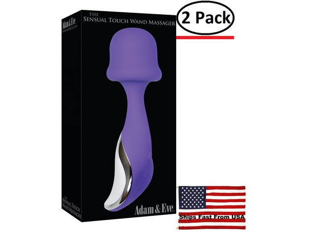 ( 2 Pack ) Adam and Eve the Sensual Touch Wand Massager - Purple