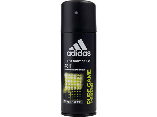 ADIDAS PURE GAME by Adidas DEODORANT BODY SPRAY 5 OZ (DEVELOPED WITH ATHLETES) for MEN ---(Package Of 4)
