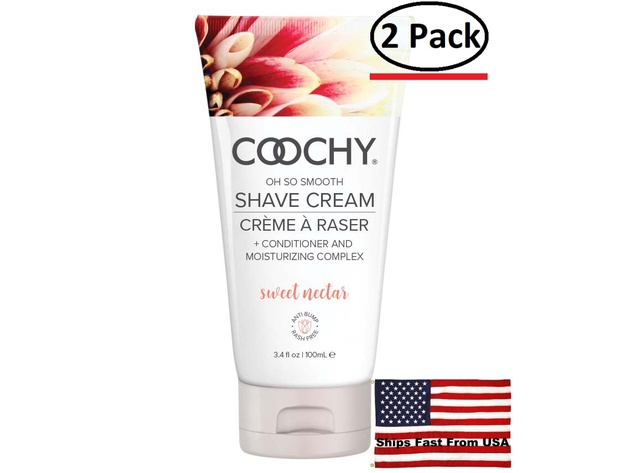 ( 2 Pack ) Coochy Shave Cream - Sweet Nectar - 3.4 Oz