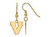NCAA 14k Gold Plated Silver University of Virginia Dangle Earrings