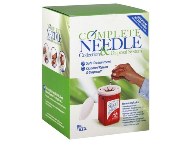 Sharps Compliance Complete Needle Collection and Optional Mail-back Disposal System