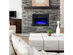 Costway 28.5" Electric Fireplace with Tempered Glass, Realistic Flame & Remote