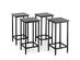 Costway Set of 4 Bar Stools 24'' Counter Height Backless Dining Stools