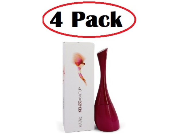 4 Pack of Kenzo Amour by Kenzo Eau De Parfum Spray 1.7 oz