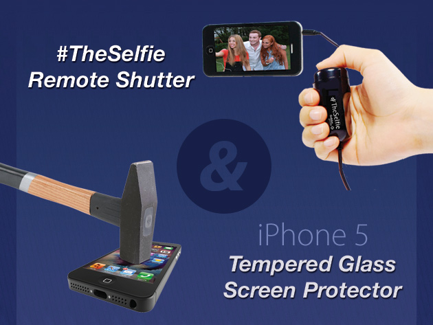 The Selfie + Screen Protector iPhone 5/5s Accessory Bundle