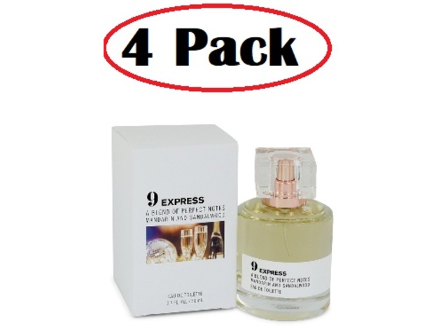 4 Pack of Express 9 by Express Eau De Toilette Spray 1.7 oz