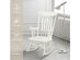 Costway Solid Wood Rocking Chair Porch Rocker Indoor Outdoor Seat Glossy Finish - White