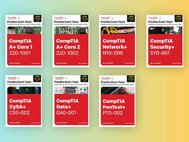 The 2022 CompTIA & AWS Practice Exam E-Book Bundle