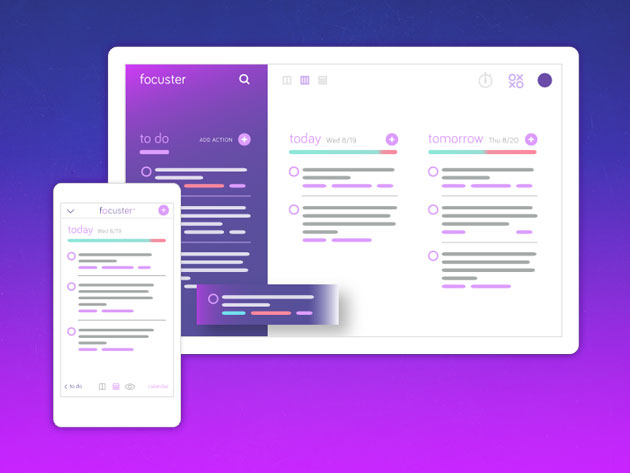Focuster Productivity App: Lifetime Subscription