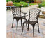 Costway Outdoor Cast Aluminum Arm Dining Chairs Set of 2 Patio Bistro Chairs - Bronze