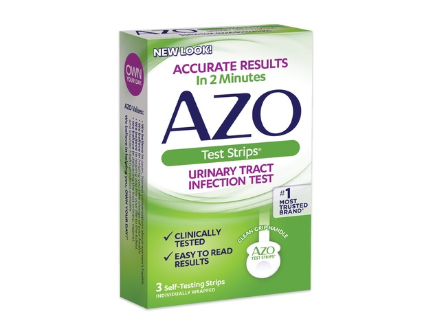 AZO Urinary Tract Infection Test Strips, Results in 2 Minutes, Clean Grip, Easy to Use, 3 Count