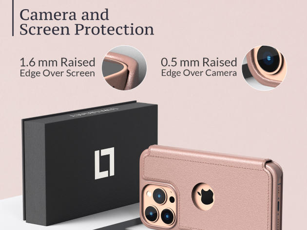 LUPA Legacy iPhone 13 Pro Wallet Case (Rose Gold)