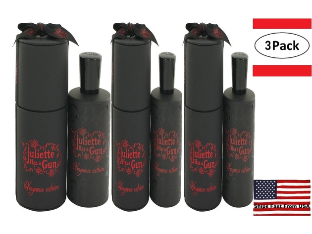 3 Pack Lady Vengeance Extreme by Juliette Has a Gun Eau De Parfum Spray 3.3 oz for Women