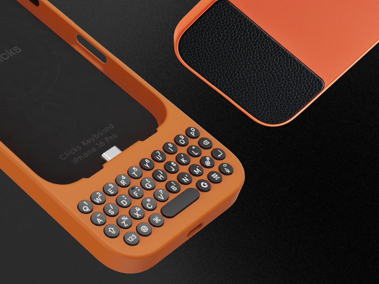 Clicks Keyboard Phone Case (Spice/iPhone 16 Pro Max)
