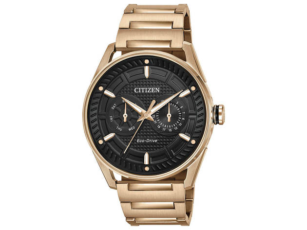 CITIZEN BU402354E Mens CTO Eco-Drive Rose-Gold Stainless Steel Watch