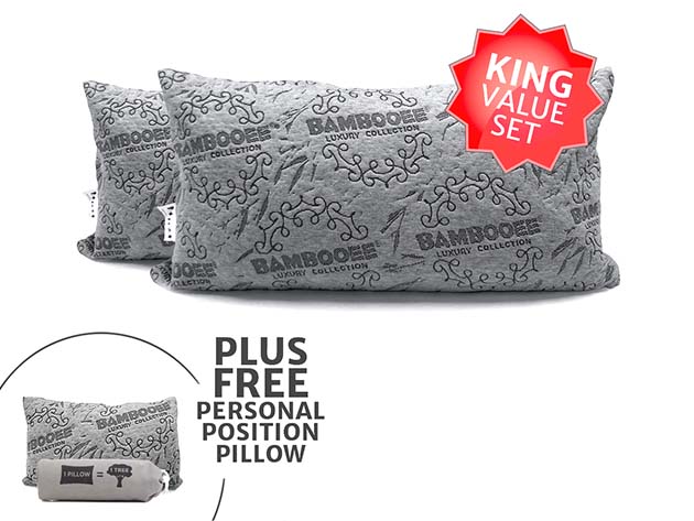 Bambooee® King Pillows Adjustable Value Set