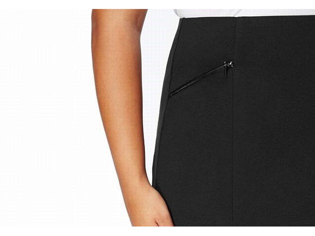 Alfani Women's Plus Size Ponte Pencil Skirt Black Size 18