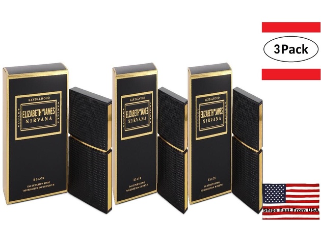 3 Pack Nirvana Black by Elizabeth and James Eau De Parfum Spray 1 oz for Women
