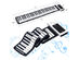 61 Key Electronic Roll Up Piano Keyboard Silicone Rechargeable  w/Pedal - White