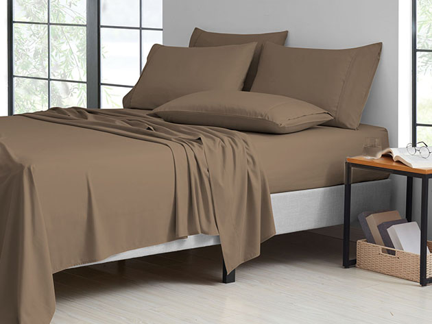 6-Piece Bamboo-Blend Comfort Luxury Sheet Set (Chocolate/Queen)