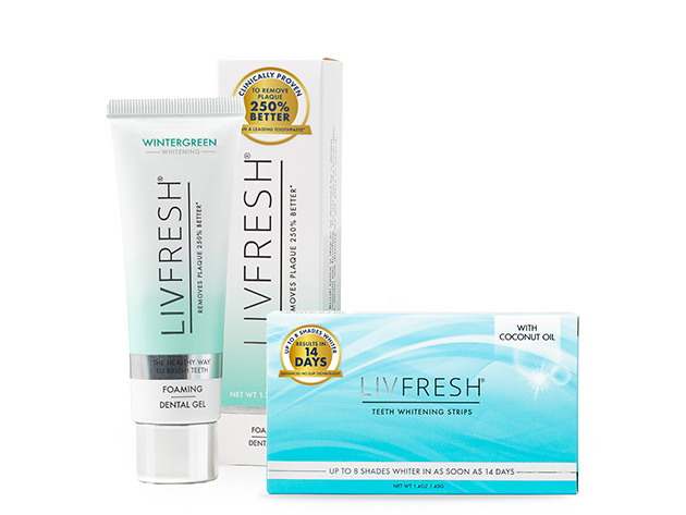 LIVFRESH Molecular Teeth Cleaning & Whitening Starter Bundle