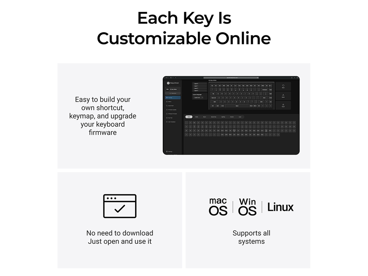 Keychron K3 Max Wireless Mechanical Keyboard (RGB Backlight/Blue Switches)