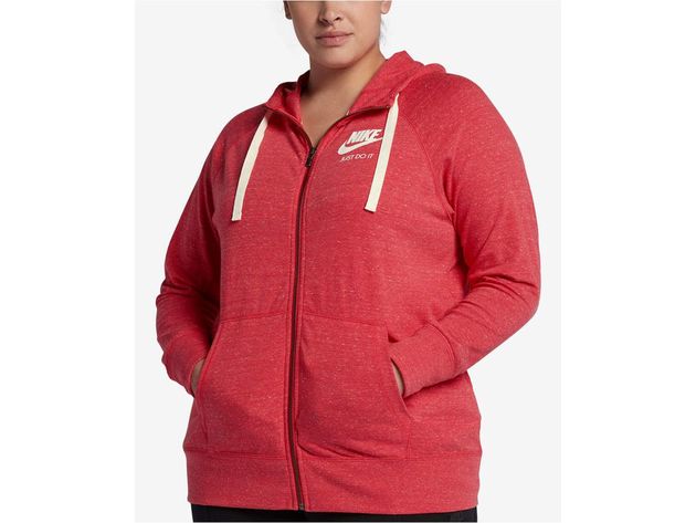 Nike Women's Plus Size Sportswear Gym Vintage Hoodie Red Size 3 Extra Large