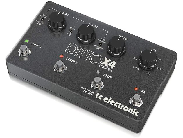 TC Electronic Ditto X4 Looper Effects True Bypass Guitar Pedal - Assorted Colors (Like New, Damaged Retail Box)