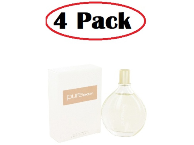 4 Pack of Pure DKNY by Donna Karan Scent Spray 3.4 oz