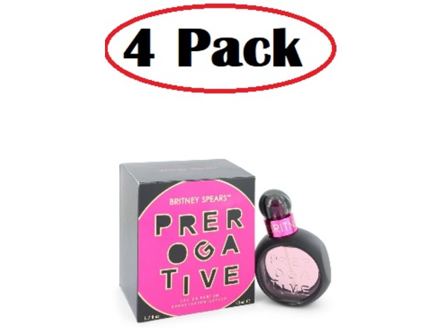 4 Pack of Britney Spears Prerogative by Britney Spears Eau De Parfum Spray 1.7 oz