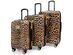 Essence 3 Piece Expandable Luggage Set Leopard