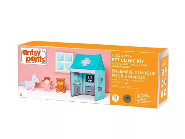 Antsy Pants Build and Play Kit - Pet Clinic, Helps to Keep Your Animal Friends Happy and Healthy with Your Very Own Pet Clinic (New Open Box)