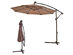 Costway 10ft Hanging Solar LED Patio Umbrella – Offset Market Style – Tan – With Cross Base