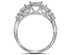 7/8 Carat (Color H-I, I2-I3) Princess Cut Diamond Engagement Ring Bridal Wedding Set in 14K White Gold - 8