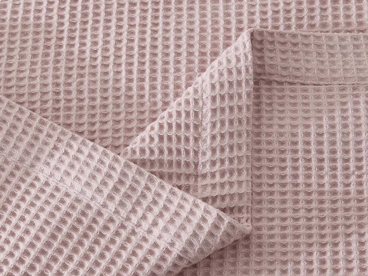 Vintage Cotton Waffle Blanket (Queen/Lilac)